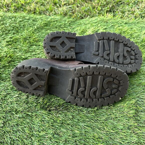 Vintage 90'S Esprit Shoes Womens Size 7 Chunky Heel Slip On Leather Bratz Brown - Picture 6 of 7